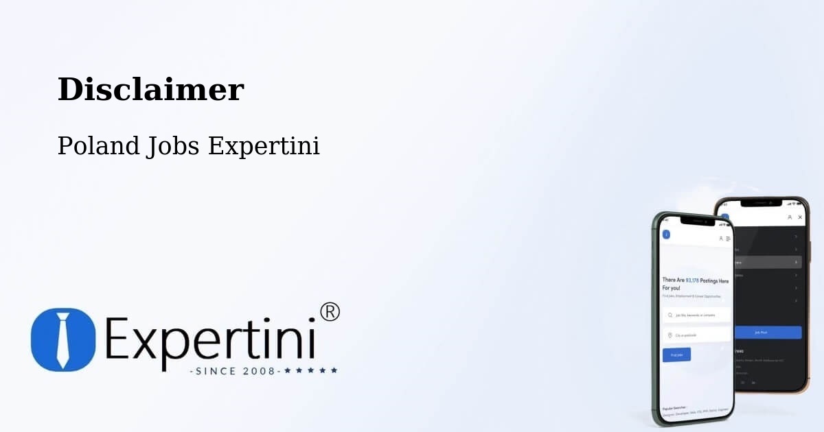 Disclaimer – Mielec - Poland Jobs Expertini